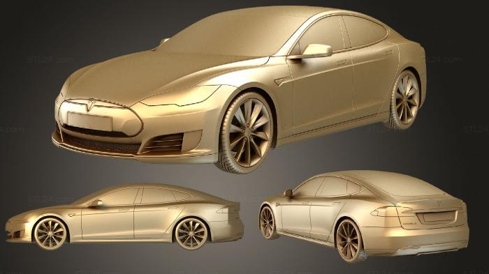 Автомобили и транспорт (Тесла С, CARS_3573) 3D модель для ЧПУ станка
